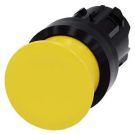 Siemens 3SU1000-1AD30-0AA0 mushroom pushbutton 22mm round yellow 30mm