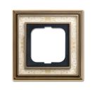 Busch-Jaeger 1721-846 cover frame, 1-way frame antique brass decor ivory white