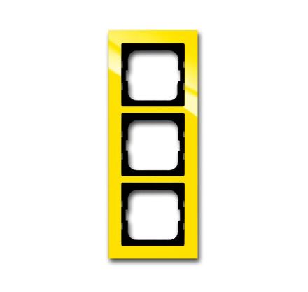 Busch-Jaeger 1723-285 cover frame, 3-way frame yellow