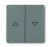 Busch-Jaeger 1785 JA-803 rocker switch, with print grey metallic