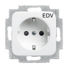 Busch-Jaeger 20 EUC/DVKS-214 SCHUKO® socket insert, with imprint 'EDV' alpine white