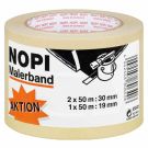 TESA 55541-1-07 Nopi-Crepe 3-pack crepe 2 x 50:30mm, 1x50m:19mm