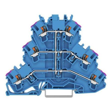 Wago 2202-3209 three-level terminal 2.50 mm², blue