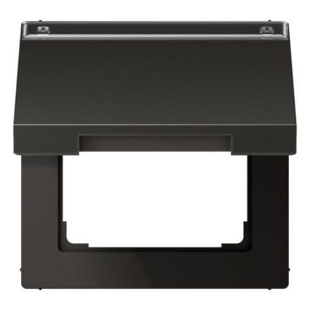 Jung AL2990NAKLAN hinged cover with return spring, with label field, painted aluminium, LS series, anthracite (painted aluminium)