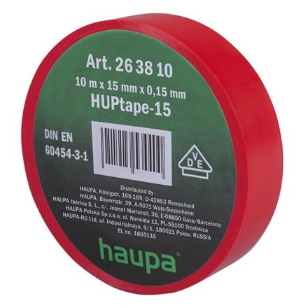 HAUPA 263810 insulating tape PVC 15mm 10m rt 105°C 0.15mm
