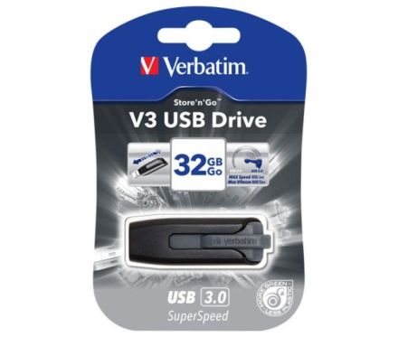 Verbatim USB 3.0 Stick 32GB, V3 Store n Go, grey