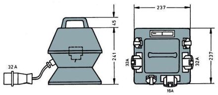 Elektra Tailfingen SV 32/312 in solid rubber housing socket distributor