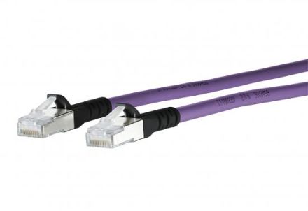 METZ CONNECT 1308452009-E RJ45 AWG26 S/FTP LSHF 2.0m purple-black patch cable Cat6A