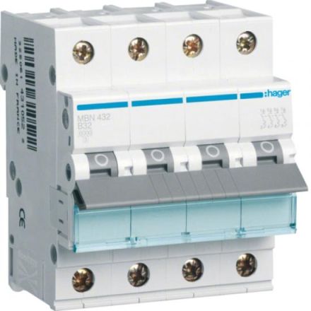 Hager MBN432 circuit breaker 4-pole B32A 6kA