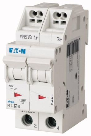 Eaton PLI-C1/2 circuit breaker, 1A, 2p, C-Char , 171256