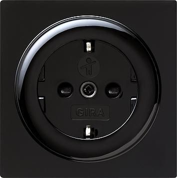 Gira 045347 SCHUKO socket KS S-Color Black