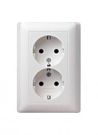Gira 078803 Double SCHUKO plug-in terminal without claw Standard 55 pure white
