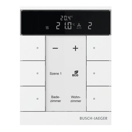 BUSCH-JAEGER SBR-F-6.0.11-84 f@h pushbutton sensor tenton | 6-fold, RTR | studio white