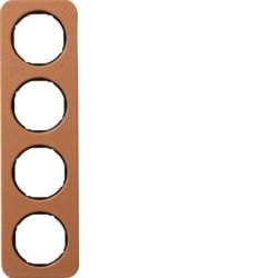 Berker 10142364 frame leather brown/black glossy Berker R.1