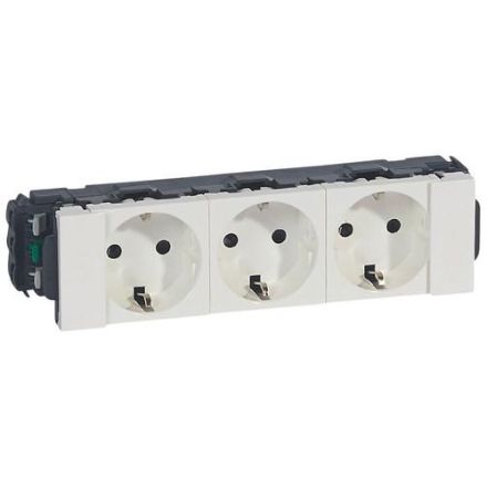 Legrand 077203 Mosaic 3-f.16 A/250V ultra white socket