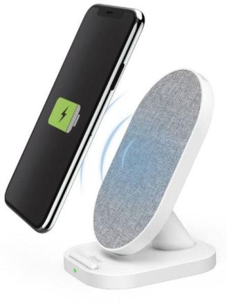 Hama 201686 'QI-FC10S-Fab', 10 W white Wireless Charger