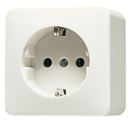 Jung 321A SCHUKO® socket, 16 A 250 V ~, 39 mm, screw terminals, AP 600, white