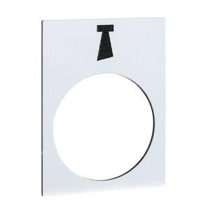 Schneider Electric ZB2BY4932 30x40mm white horn label plate