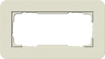 Gira 1002417 cover frame 2f oM Gira E3 sand/pure white