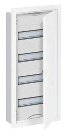 ABB Striebel & John U41 small distribution board, flush-mounted 4-row, with cover frame and door, 2CPX030101R9999