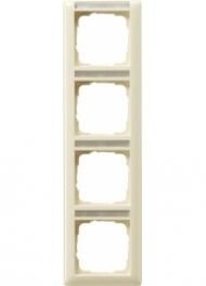 Gira 111401 4-way cover frame BSF vertical Standard 55 cream white