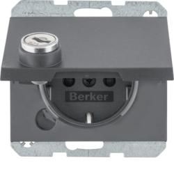 Berker 41637006 K.1 anthracite matt socket SCHUKO