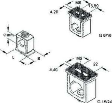 Niedax G6/16 G 6/16 ISO-G clamps