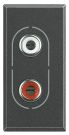 Bticino HS4281 junction box RCA 2-way, (anthracite)