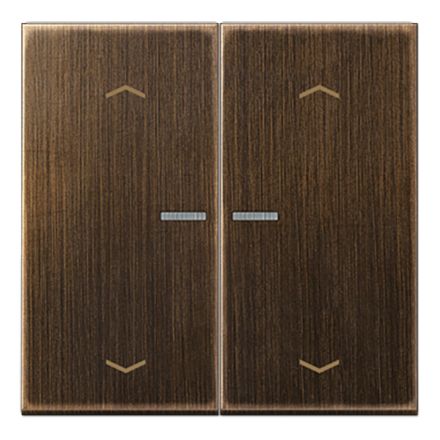 JUNG ME102KO5PAT KNX control rocker with arrow symbol LS series | 2-way | antique brass