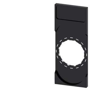 Siemens 3SU1900-0AK10-0AA0 label holder double button, flat black 12.5x 27mm