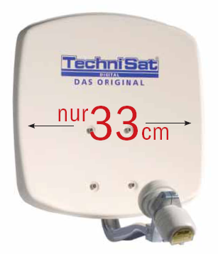 TechniSat DigiDish 33 red + Universal Twin LNB