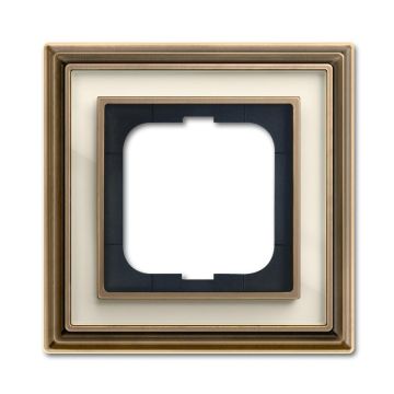 Busch-Jaeger 1721-848 cover frame, 1-way frame antique brass ivory white