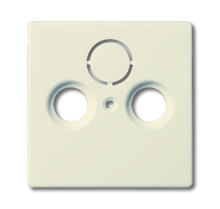 Busch-Jaeger 1743-82 central plate, as cover for standard antenna sockets, ivory white