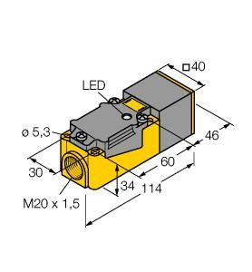 Turck 1011123 BI20-CP40-Y1X Inductive sensor