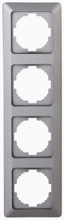 Kopp 305920005 4-way HK02 steel-colored cover frame