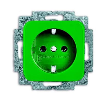 Busch-Jaeger 20 EUC-13-212 SCHUKO® socket insert green RAL 6018