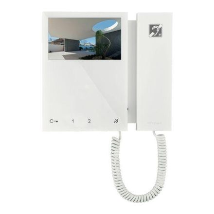 Comelit 6701W/BM Color monitor Mini with handset and BM white System Sbtop
