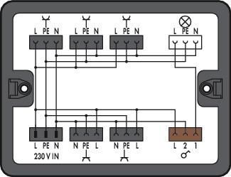 Wago 899-631/478-000 Distribution block PA 1in 3p 7out IP20