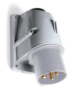 ABB Stotz-Kontakt 332BS6, wall device plug, 10 pcs., red 6h, 32 A, IP44, 3P+E, 380-415 V, 50+60Hz, 2CMA193322R1000