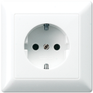 Jung AS1520PLWW cover for SCHUKO® sockets, Duroplast, AS series, alpine white