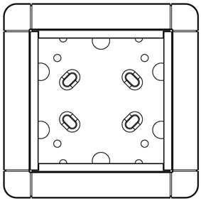 Ritto 1883170 surface-mounted frame 1 module slot, white