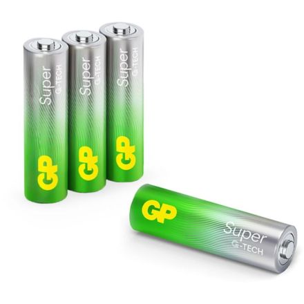GP SUP15A763C4 SuperAlkaline Mignon, 1.5V LR06, 4-pack AA blister