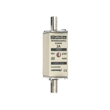 Mersen 1C613.000000 NH000GG69V2 2A size 000 AC690V KK gG NH fuse link