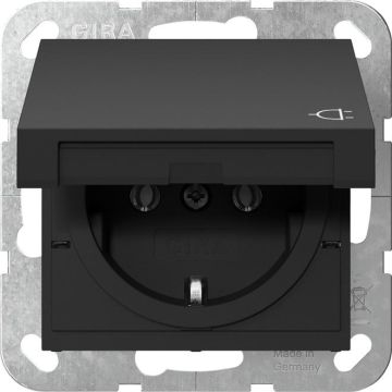 ﻿Gira 4454005 KD System 55 sw m SCHUKO socket