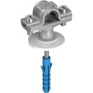 Pröpster 110 182 ZP-V2A D:16mm with rosette screw dowel rod holder