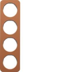 Berker 10142369 frame leather brown/polar white glossy Berker R.1