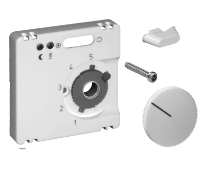 Alre-It UN990018 JZ-005.110 55x55mm pearl white glossy cover for UP temperature controller