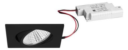 Brumberg 39396084 230V AC 12W 4000K black LED recessed ceiling spotlight