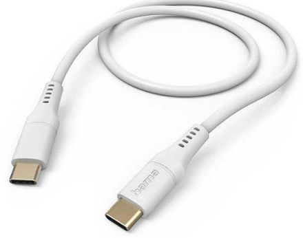 Hama 201577 'Flexible', USB-C-USB-C, 1.5 m, white USB charging cable