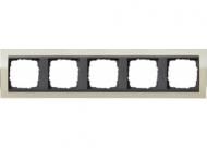 Gira 0215778 5-way cover frame for anthracite Gira Event Clear Sand